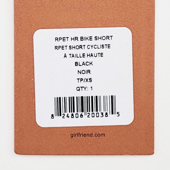 Girlfriend Collective Black Dylan Bra & RPET High-Rise Bike Shorts Set - Size XS - Picture 15 of 15